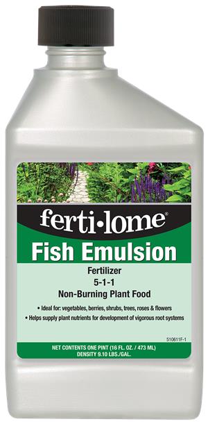 Fertilome Fish Emulsion Natural Organic Fertilizer 5-1-1 Non-Burning Plant Food