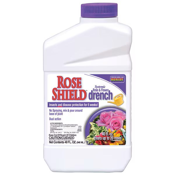 Bonide Rose Shield Drench, 40 oz Concentrate, Rose and Flower Care