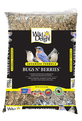 Wild Delight Bugs N' Berries Wild Bird Food, 3 Bug Blend and Berries, 4.5 Lb.