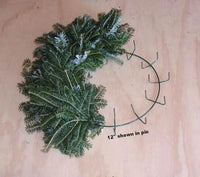 Wreath Form, 12" Wreath Frame, Christmas Wreath, Live Wreath Clamp Frame